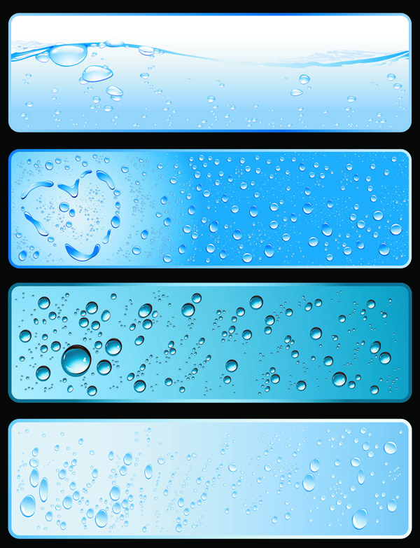 free vector Water theme banner vector